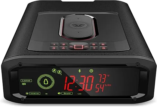 VAULTEK DS5i Smart Station™ Biometric Smart Safe with Dual Wireless Phone Charger + Auto Open Drawer + Bluetooth Safe Management (Covert Black)