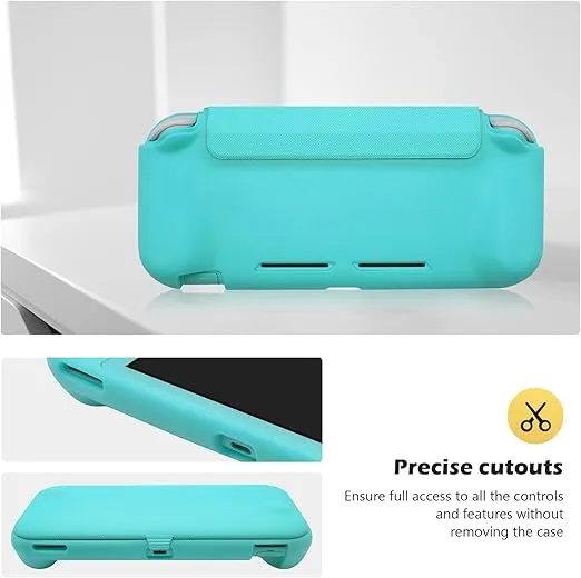 ProCase Flip Cover for Nintendo Switch Lite with 2 Pack Tempered Glass Screen Protectors, Slim Protective Case with Magnetically Detachable Front Cover for Nintendo Switch Lite 2019 -Turquoise