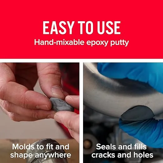 J-B Weld 8297 HighHeat 500 Degree Epoxy Putty Stick - 2 oz. , Grey