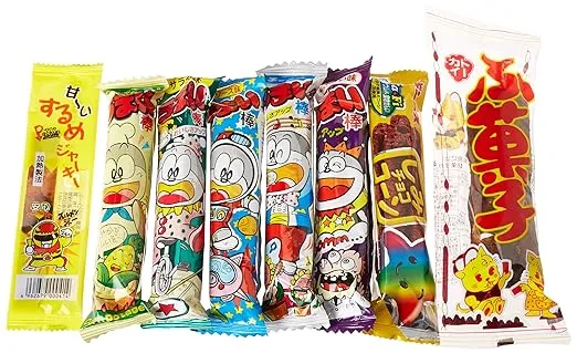 Japanese Candy Box assortment Kit 20pcs Dagashi Umaibo Snack Gumi potato Chip Kitty chocolate (20 pieces set)