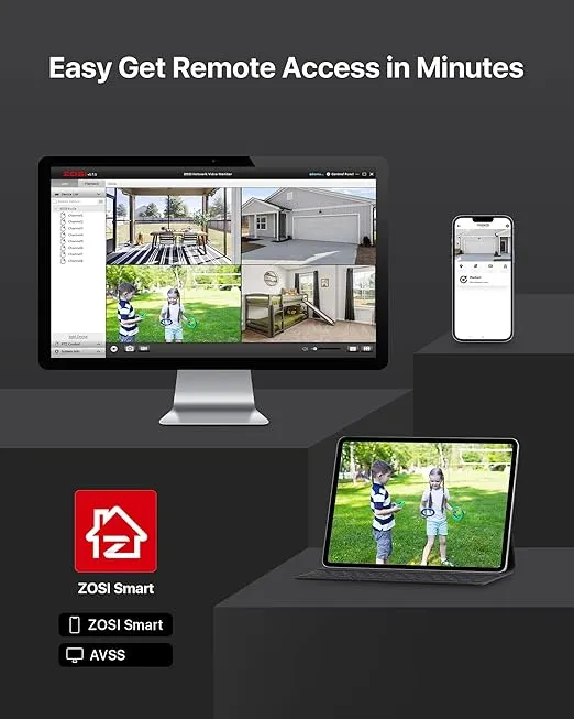 ZOSI H.265+ 5MP 3K Lite CCTV DVR 8 Channel Full 1080p, AI Human Vehicle Detection, Remote Access, Hybrid Capability 4-in-1(Analog/AHD/TVI/CVI) Surveillance DVR for Security Camera (No Hard Drive)