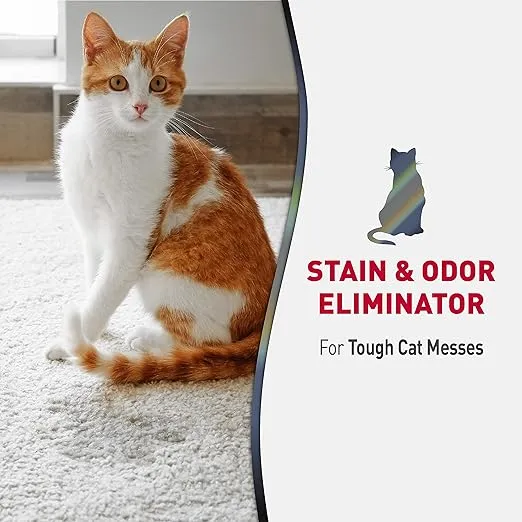 Nature's Miracle Advanced Cat Stain and Odor Eliminator Spray, Severe Mess Enzymatic Formula, Sunny Lemon Scent, 32 fl oz
