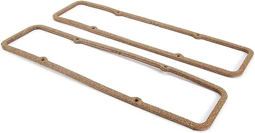 JEGS Valve Cover Gaskets | Fits Small Block Chevy | Cork/Nitrile With Metal Core | 5/16" Thick | Made In USA