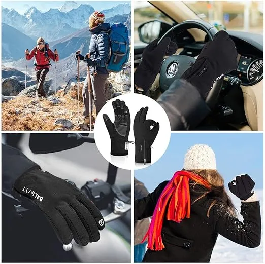 -10℉ Waterproof Winter Gloves for Men & Women, Breathable Thermal Gloves, 5-Layer Touch Screen Cold Weather Gloves