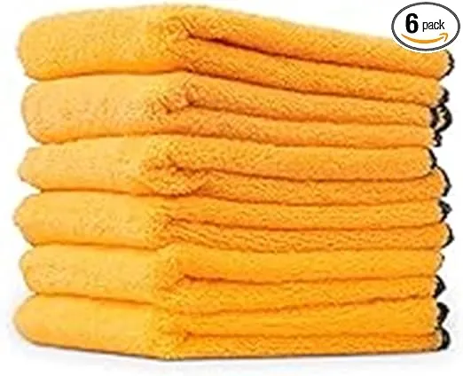 Chemical Guys MIC_507_06 Professional Grade Premium Microfiber Towel, Gold (16 in. x 24 in.) (Pack of 6)