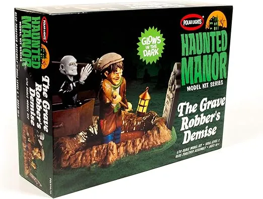 Polar Lights Disney Haunted Mansion: The Grave Robber's Demise/Grave Robbers Reward 1:12 Scale Diorama Model Kit with Moveable Parts