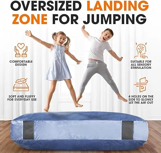 Cheer Collection Crash Pad - Crash Pads for Kids Sensory with Washable Cover - Sensory Room Must Haves - Crash Mat