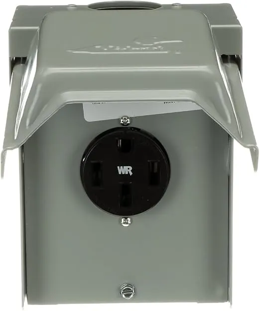 MIDWEST U054P • Weatherproof Temporary RV Outlet • 50A 14-50 RWR • Power Supply • Volts AC: 120/240V • Fully Compliant