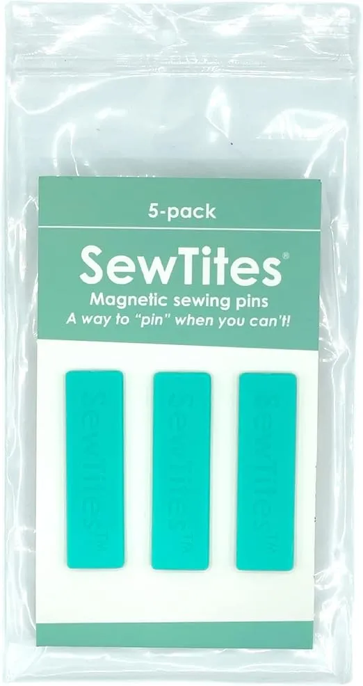 Original Magnetic Sewing Pins - Set of 5 Sewing Magnets to Replace Straight Pins & Fabric Clips for Sewing and Quilting