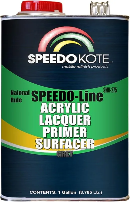 Speedokote SMR-275 - High Build Acrylic Lacquer Primer Gray Gallon, Fast Dry, Easy Sanding, For California, Delaware, or Maryland, order SMR-277