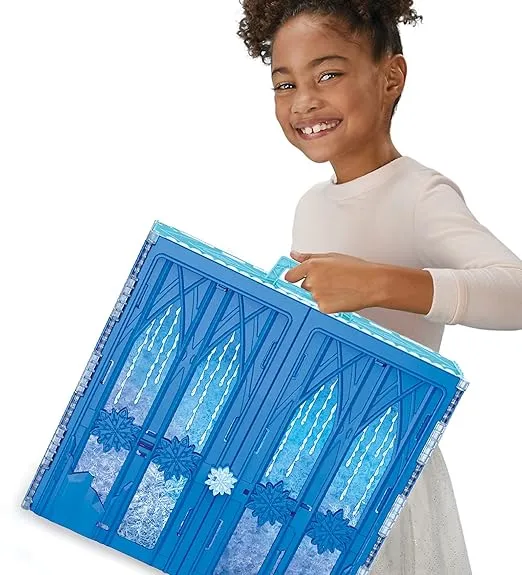 Disney Frozen Hasbro F1819 2 Elsa's uitklapbaar ijspaleis, kasteelspeelset, speelgoed voor kinderen vanaf 3 jaar,Multi kleuren