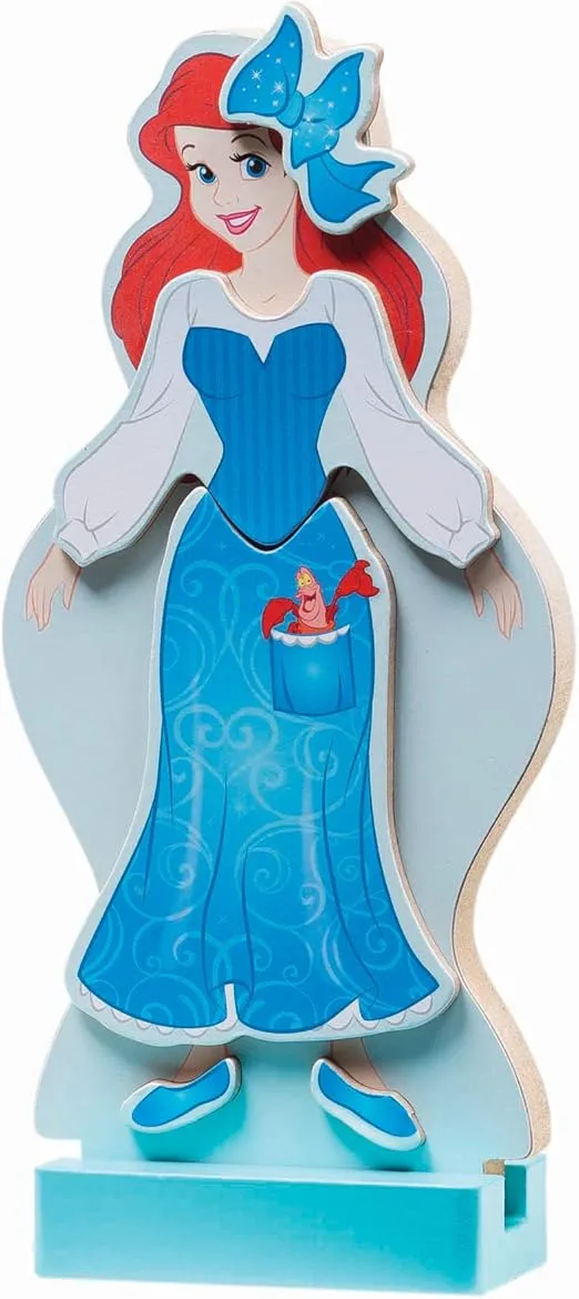 Melissa & Doug Disney Ariel Magnetic Dress-Up Wooden Doll Pretend Play Set (30+ pcs)