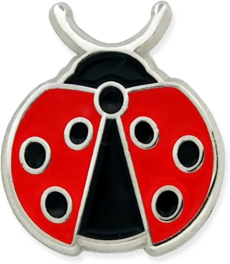 PinMart Cute Lady Bug Brooch Insect Animal Trendy Small Enamel Lapel Pin