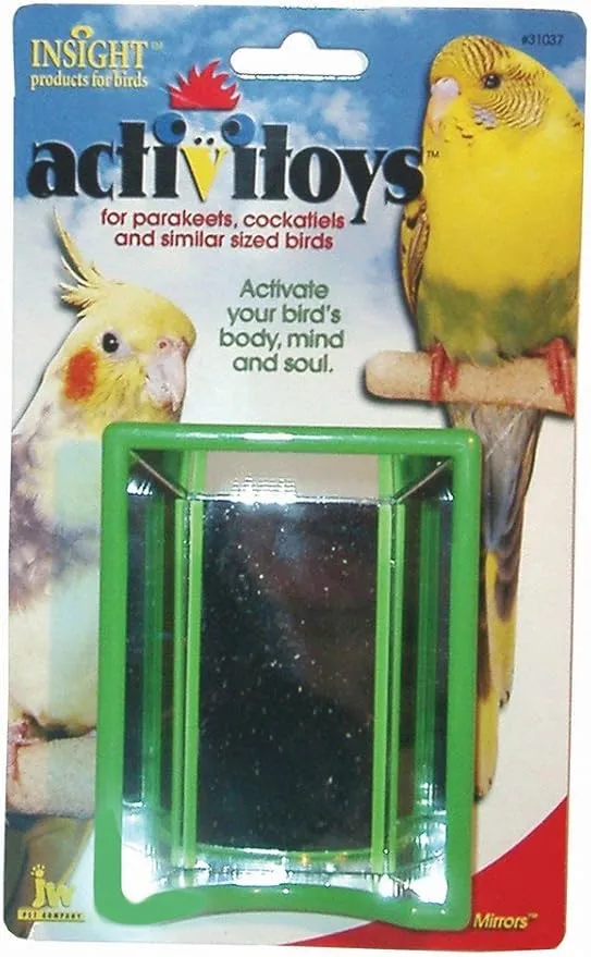 JW Hall Of Mirrors Bird Toy,3.25'' length x 4.25'' width x 1.25'' depth