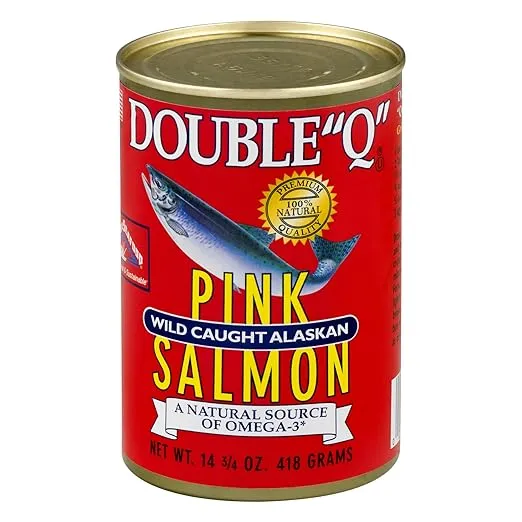 Double"Q" Wild Caught Alaskan Pink Salmon, 14.75 oz Can (Pack of 6)