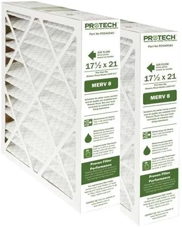 PROTECH PD540040 17.5 X 21 X 5 MERV8 Media Filter, Case of (2)