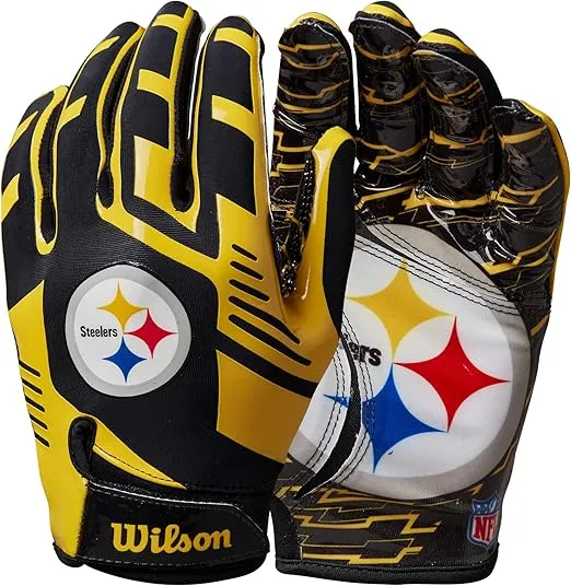 WILSON NFL Stretch Fit Football Gloves – Youth and Adult Sizes