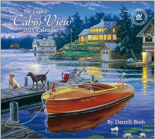 Legacy Cabin View 13 x 12 Paper 2025 Hanging Wall Calendar
