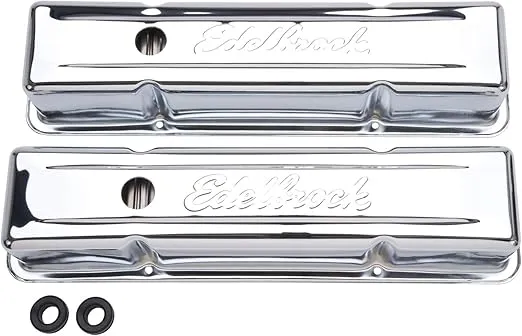Edelbrock 4649 Signature Series Chrome Valve Cover