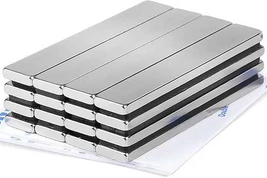 E BAVITE Strong Rare Earth Neodymium Magnets, Heavy Duty Bar Magnets with Double-Sided Adhesive, Pack of 2, 60x10x3-2P