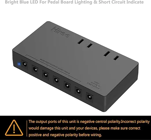 Guitar Pedal Power Supply 7 DC Output for 9V Effect Pedal Board with 2 AC Outlets for Charging Speaker, Musical Instruments