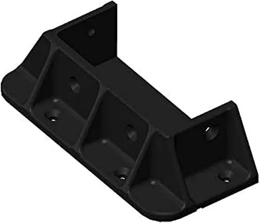 FENCE & DECK RITE Privacy Fence or Wall Brackets, fits Standard 2X 4 railings (Actual 1 ½” x 3 ½”) Reinforced Black Polypropylene. 48 pcs
