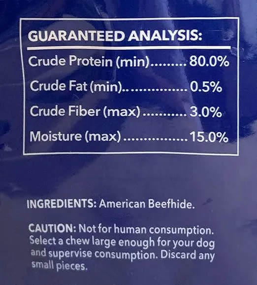 Pet Factory 100% Made in USA Beefhide 7" Braided Sticks Dog Chew Treats - Natural Flavor, 6 Count/1 Pack