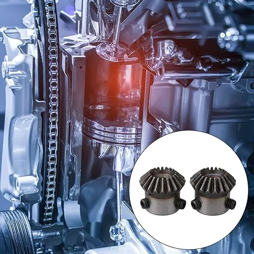 CNBTR 45 Steel Silver 6mm Hole Diameter Tapered Bevel Gear Wheel 20 Teeth Pack of 2