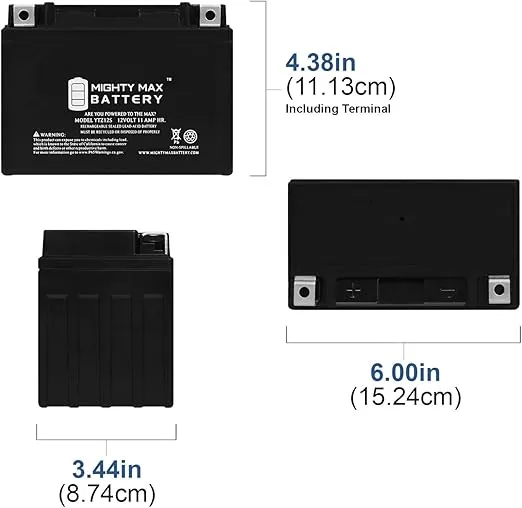 Mighty Max Battery YTZ12S -12 Volt Rechargeable Maintenance Free SLA AGM Motorcycle Battery