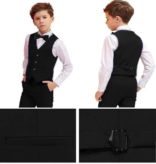 Suits for Boy 3 Pieces Boys Suit Formal Toddler Blazer Vest Pants Kis Tuxedos
