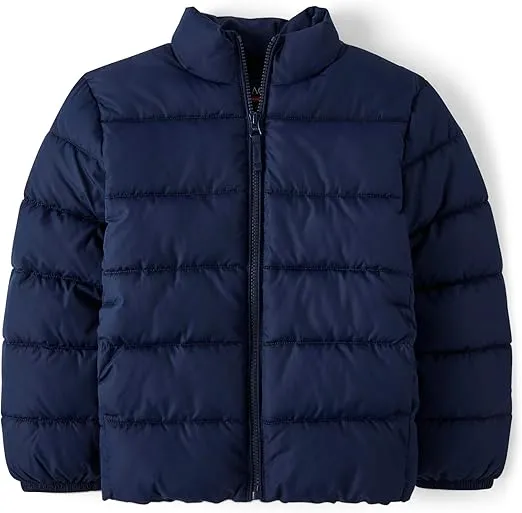 The Children's Place Boys' Big Kid Medium Weight Puffer Jacket, Wind, Water-Resistant Seasonal
