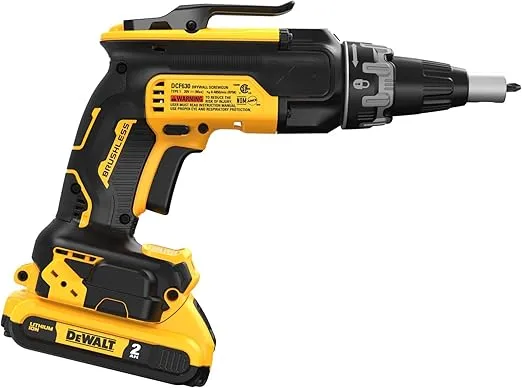 DEWALT 20V Max Drywall Screwgun with (2) 2Ah Batteries and Charger (DCF630D2)