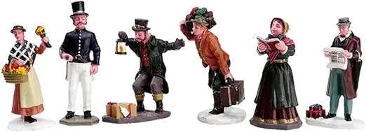 Lemax Christmas Village Townsfolk Figurines Set of 6-92355