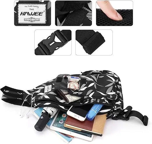 HAWEE Rope Sling Bag for Women Men Casual Cross Body Daypack Backpack Adjustable Strap Water Repellent for Travel/Sport