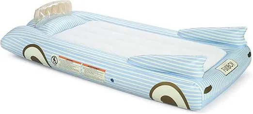FUNBOY Kids Blue Inflatable Travel Bed & Mattress. Perfect for Sleepovers. Includes Carrying Case Storage Bag, Twin