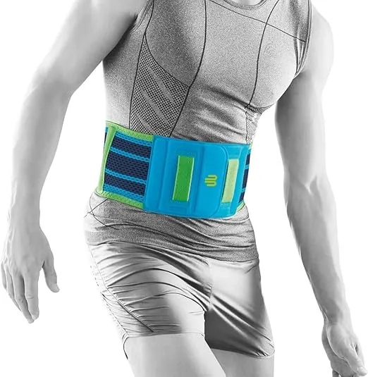 Bauerfeind Sports Back Support - Breathable Compression - Back Panel Features Anatomically Contoured Pad with Nubs for Massaging Effect - Air Knit Fabric Breathable, Durable, Washable
