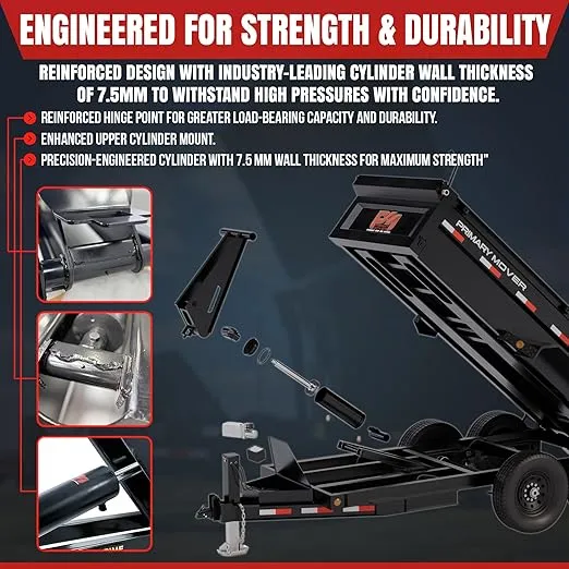 3 Ton (PF-310) Dump Trailer Hydraulic Scissor Hoist Kit (6,000 lb | Standard Kit | Hydraulic Dump Bed Kit with 12VDC KTI Hydraulic Pump (PF-310-K-LA)