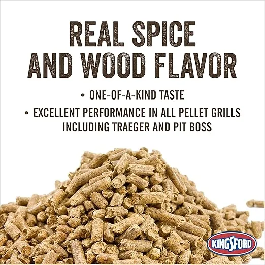 Kingsford Signature Flavors Wood Pellets with Garlic, Onion and Paprika, Hickory Wood Blend, 100% Real Spice - For All BBQ Grills & Smokers, 18 lbs