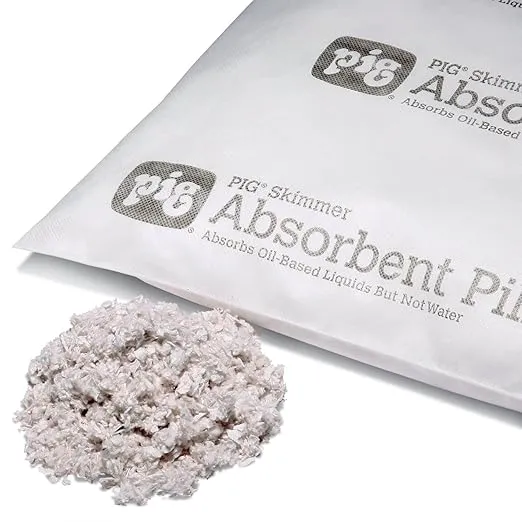 PIG Skimmer Oil-Only Absorbent Pillow | Absorbs Oil-Based Liquids | 45293 Gal Absorbency | 12" L x 12" W x 1" H | 10 Pillows | PIL405