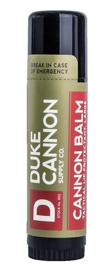 Duke Cannon Cannon Balm 140° Tactical Lip Protectant - SPF 30 Lip Balm for Men, Blood Orange Mint Flavor, 0.56oz - Extra Large, All-Natural, Military-Tested Lip Balm