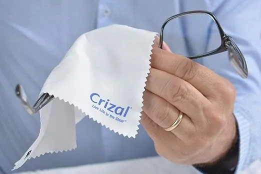 Crizal Microfiber Cleaning Cloth for Glasses, 2 Pack | The Best Microfiber Cleaning Clothes for Crizal Anti Reflective Coated Lenses and Eyeglasses Lenses
