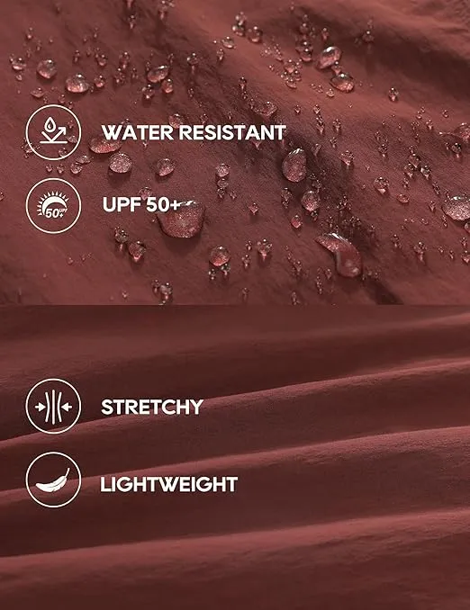 CRZ YOGA UPF 50+ Hiking Cargo Pants Women Water Resistant Lightweight Pants Outdoor Athletic Joggers with 4 Zipper Pockets
