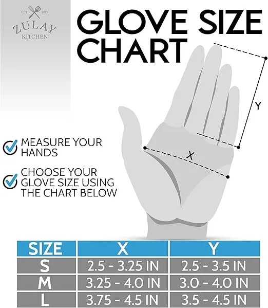 Zulay Cut Resistant Gloves Food Grade Level 5 Protection - Comfortable Safety Cutting Gloves - Cut Resistant Work Gloves