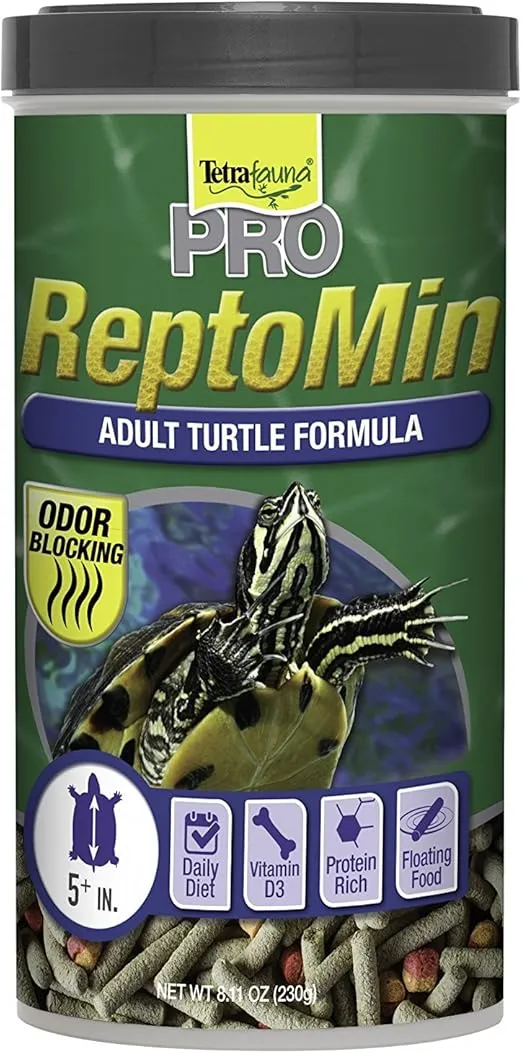 Tetra TetraFauna PRO ReptoMin Pro Sticks Adult Turtle Formula Daily Diet for Aquatic Turtles, 8.11 oz