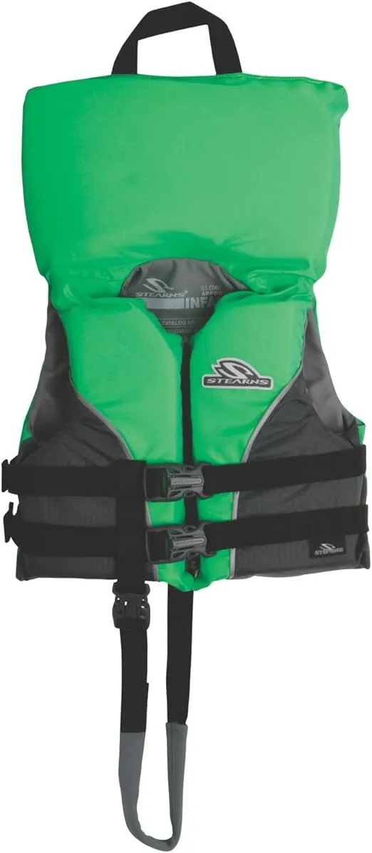 Stearns Kids Life Jacket, USCG Approved Type II Life Vest for Pool, Beach, Lake, & Boating; Comfortable Life Jacket with Heads-Up Flotation for Young Swimmers