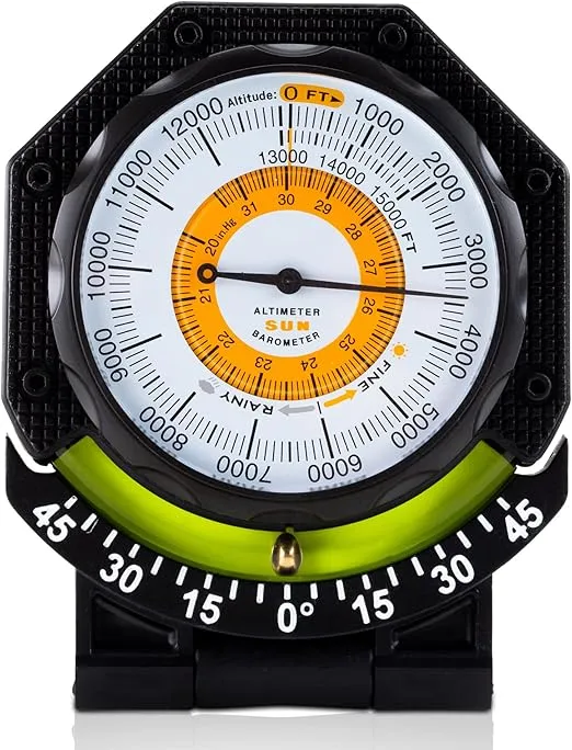 Sun Company AltiTilt - Dashboard Altimeter Inclinometer for Off-Road Vehicles | Read Altitude, Barometric Pressure, and Tilt