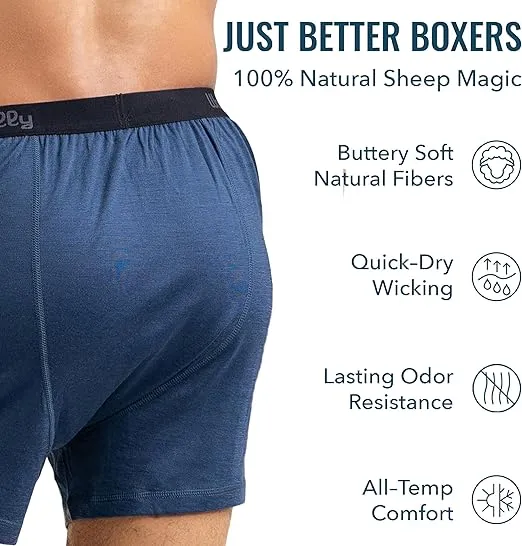 Premium Wicking No-Odor Merino Wool Classic Boxer
