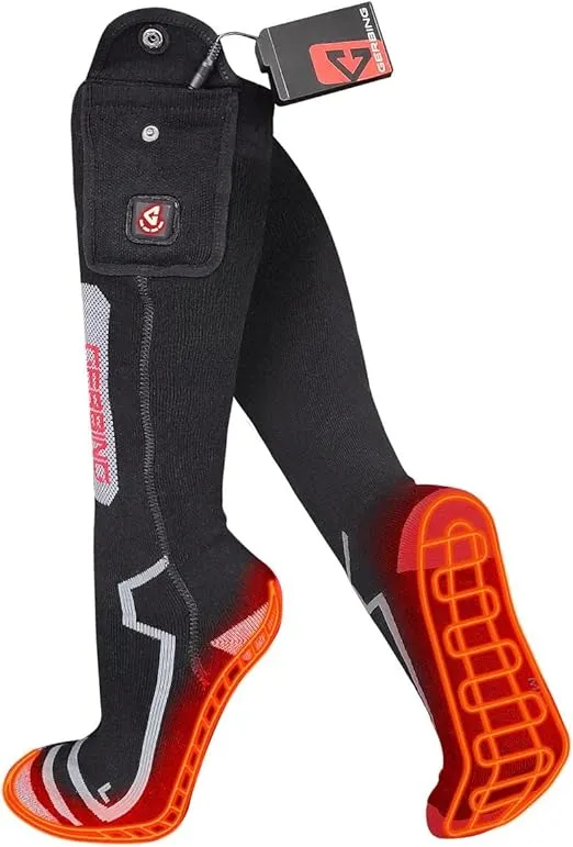 Gerbing 7V Ultimate Wool Heated Socks, Unisex Battery Heated Socks, Touch Control, Outdoor, Skiing, Hiking, Hunting