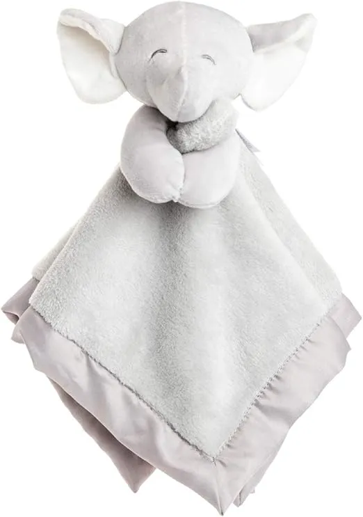 KIDS PREFERRED Carter's Elephant Plush Stuffed Animal Snuggler Lovey Security Blanket - Gray