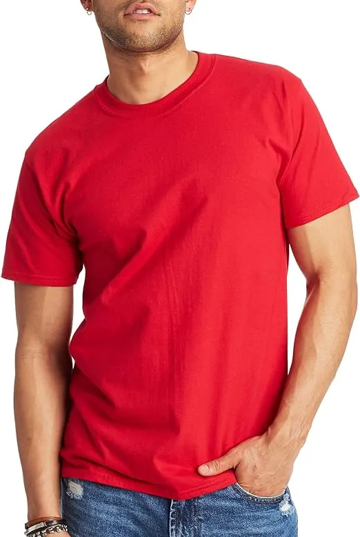 Hanes Men's T-Shirt, Beefy-T Heavyweight Cotton Crewneck Tee, 1 or 2 Pack, Available in Tall Sizes